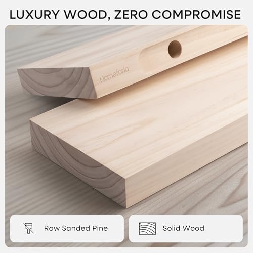 Homeforia 48 Inch DIY Floating Shelves, High-End Solid Pine Wood - Image 4