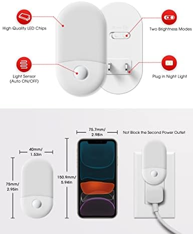 L LOHAS LED Red Night Light, Night Lights Plug into Wall - Image 6