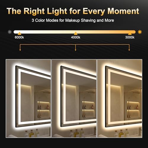 LED Bathroom Mirror with Light, 30x55 Vanity Mirror - Image 3