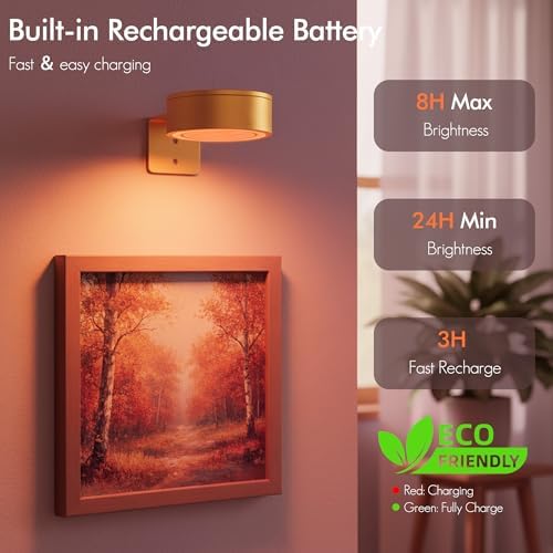 Picture Lights for Wall, Rechargeable Battery Wireless Poster Lights - Image 6