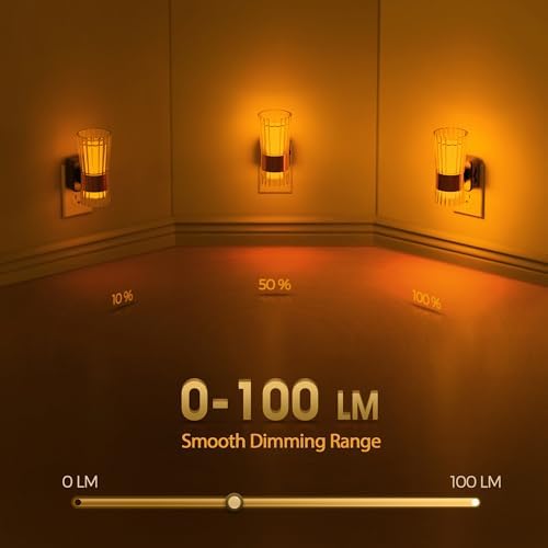 Briignite LED Amber Night Light Night, Lights Plug into Wall, Dusk to Dawn - Image 4