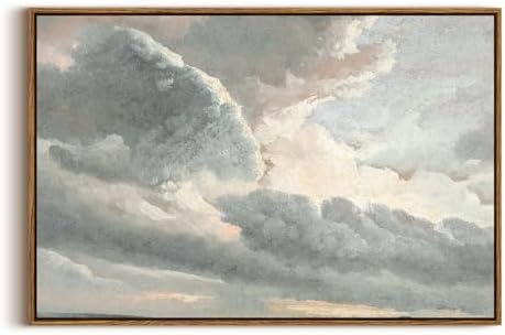 InSimSea Framed Canvas Wall Art Vintage Decor, Large Landscape Wall Art by InSimSeaArt