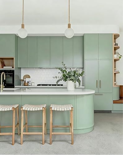 Yasinet Light Green Peel and Stick Wallpaper Green Contact Paper Sage Green - Image 4