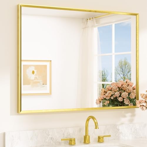 TETOTE Brushed Gold Vanity Mirror by TETOTE