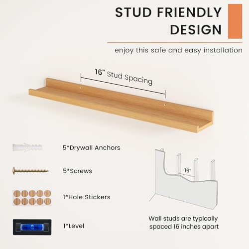 FLYJOE Picture Ledge Shelf, Floating Shelves - Image 5