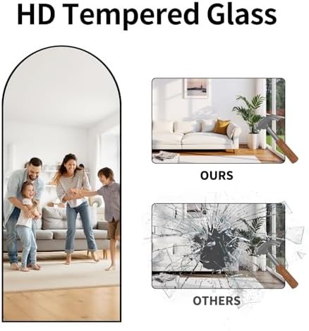 76"x34" Arched Full Length Mirror, Large Floor Mirror - Image 3