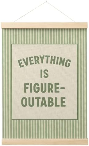 FGFK Everything Is Figureoutable Positive Affirmations Wall Art Poster Hanger by WelcometoFGFKhome