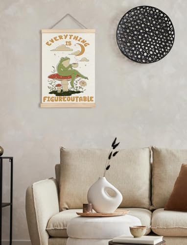 Foritho Everything is Figureoutable Motivational Frog Poster Wall Art Framed - Image 4