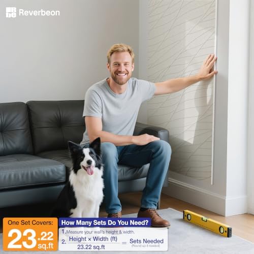 Minimalist Acoustic Wall Panels, Decorative Sound Absorbing Panels, 6 Pack - Image 4
