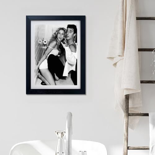 Carrie and Mr Big in Toilet Art Print Poster Black and White Bathroom Wall Art - Image 5