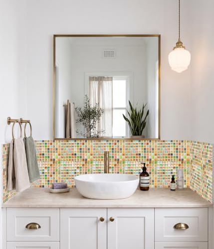 Yoillione 3D Mosaic Tile Sticker Removable Wallpaper Tile, 3D Self Adhesive - Image 3
