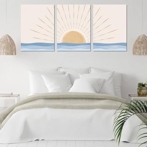 Large Framed Boho Minimalist Wall Art - Image 3