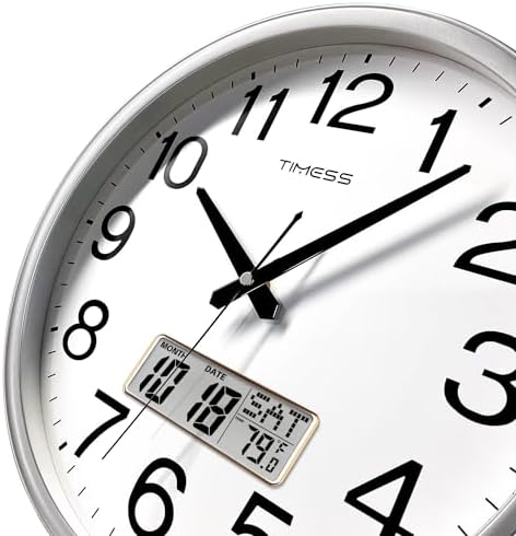 TIMESS 16-Inch Silent Non-Ticking Analog Wall Clock - Image 2