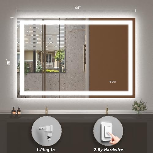 44x30 LED Lighted Bathroom Mirror - Image 6