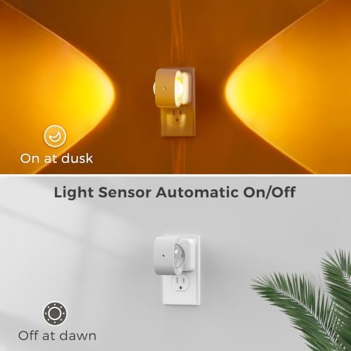 L LOHAS LED Night Light Projector, Night Lights Plug into Wall 3CCT 2 Pack - Image 4