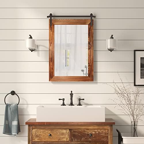 COGOOD Farmhouse Barn Door Mirror - Image 3