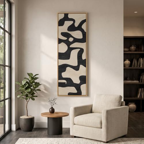 Large Framed Neutral Abstract Wall Art - Image 4