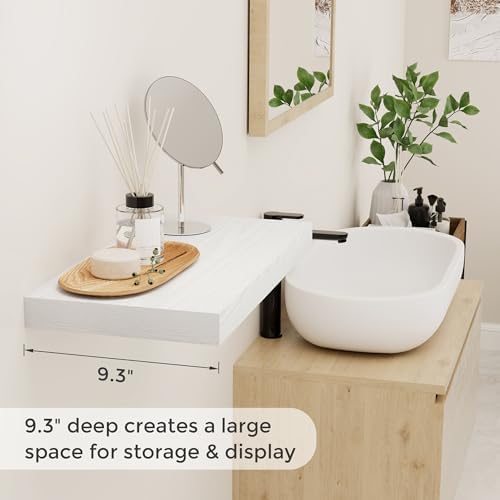 Fun Memories 16 Inch Long Floating Shelves in White, 9.3 Inch Deep Floating - Image 4