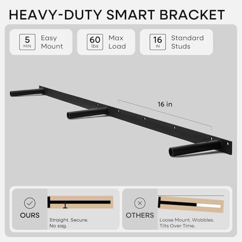 Homeforia 60 Inch Floating Shelves, High-End Solid Pine Wood - Image 4