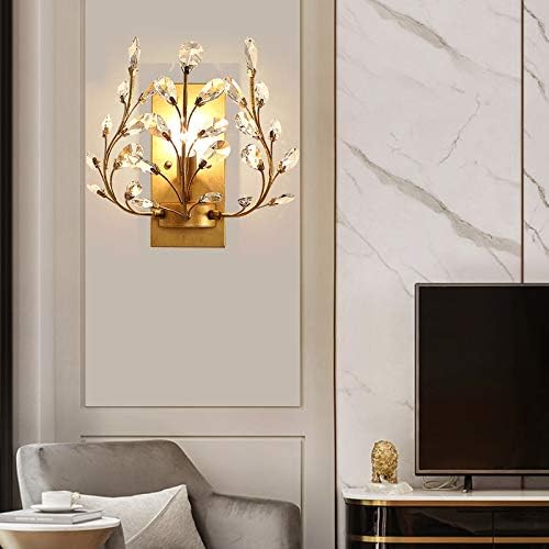 Decorative Crystal Wall Light in Gold Finish, 110-220V Flower Branch Wall Light - Image 6