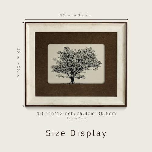 razliubit Vintage Tree Wall Art, Framed Rustic Canvas Print, 10x12 Inch - Image 2