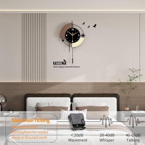 FLEBLE Analog Clock Silent Modern Large Wall Clocks - Image 5