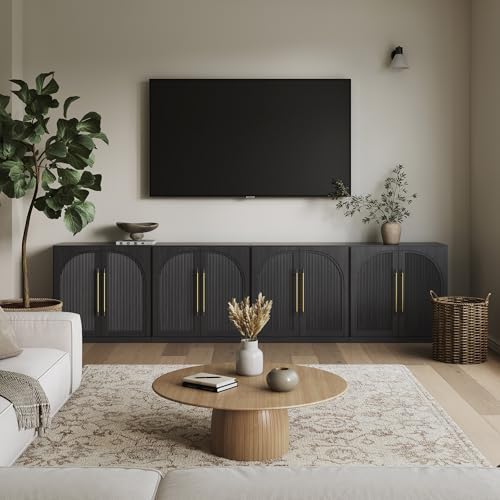 BELLEZE Jagger Set of 4 32.5" TV Stand & Entertainment Centers by BELLEZE