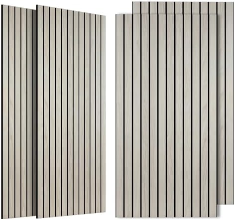 Acoustic Wall Panels, 4 Pack 47.2”x23.6”x0.35”, Natural Oak by AUTORIFIC