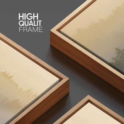 FWIEXA Misty Forest Wall Art Canvas Set, Framed Mountain Wall Decor, 3 Piece - Image 6