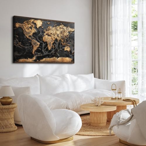 Large Canvas Wall Art World Map - Image 6