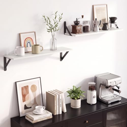 24x6 Inch White Shelves for Wall - Image 2