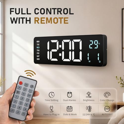 16" Large Digital Wall Clock - Image 4