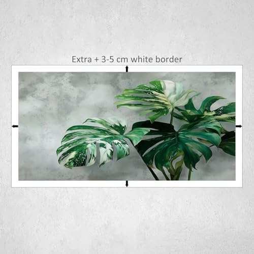 Canvas Wall Art Surreal Monstera Leaf Poster Canvas Painting Print - Image 5