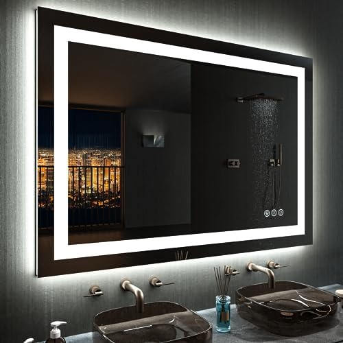 LOAAO 48"X36" RGB LED Bathroom Mirror by LOAAO