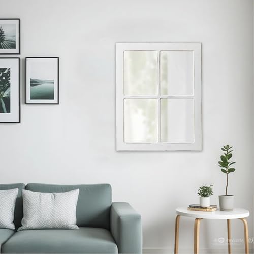 Rustic Window Mirrors for Wall Decor 18 X 23 Inch - Image 3