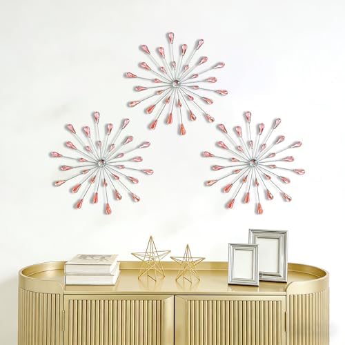 ZEXUIRU 3 Set Silver Starburst Wall Art - Image 6