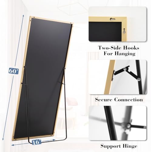 DUMOS 60"x16" Full Length Floor Mirror, Full Body Mirror - Image 2