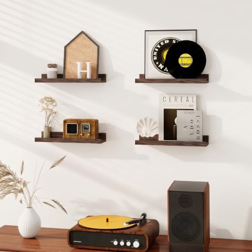 Dreamland Picture Ledge Shelf for Wall, Floating Shelves Set of 4, 16 inch Long - Image 2