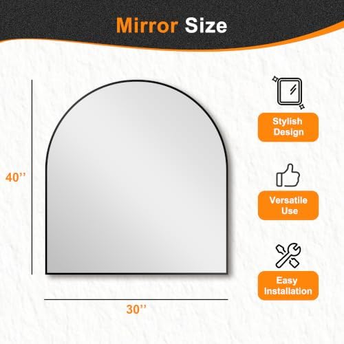 Delma Arched Bathroom Mirror - Image 3