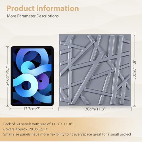 Heikki 30 Pack 3D Wall Panel for Interior Wall Décor, PVC Flower Textured Wall - Image 4