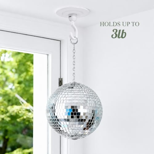 Adhesive Ceiling Hooks for Hanging Plants: 3lb 360 Swivel for Ceiling Decor - Image 4