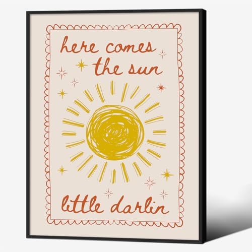 Kids Sun Canvas Wall Art Trendy Inspirational Quote Posters 12x16 inch Black by Unknown