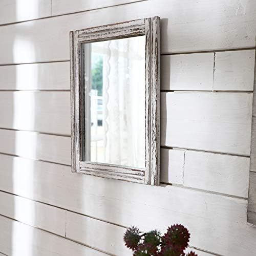 AAZZKANG Wall Mirror Rustic Wood Framed Rectangle Mirrors - Image 5