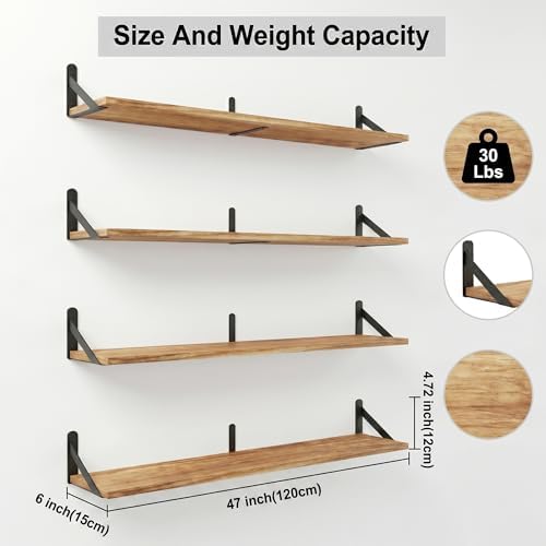 Long Wall Shelf, Large Floating Shelves - Image 3