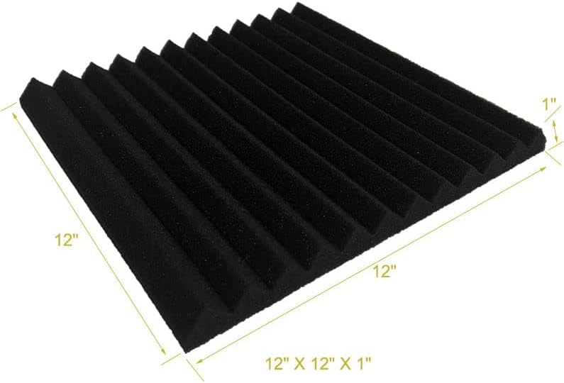 52 Pack Purple Black 1" x 12" x 12" Acoustic Wedge Studio Foam Sound Absorption - Image 6