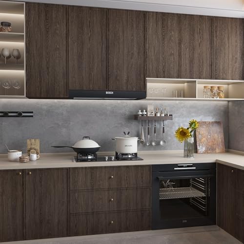 TOTIO 32x315inch Extra Wide Wood Grain Wallpaper Peel Stick Chocolate Brown - Image 3