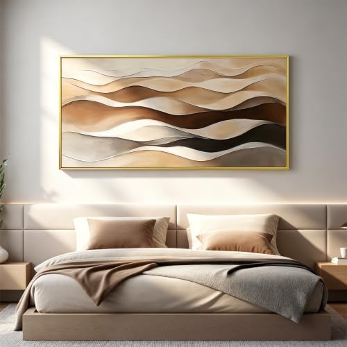Large Gold Framed Abstract Wall Art - Image 3