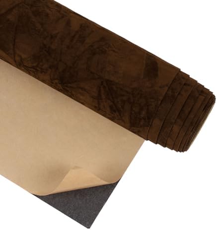 CRE8TIVE Brown Crinkle Crushed Felt Drawer Liners 12"x80" Self Adhesive Velvet by CRE8TIVE