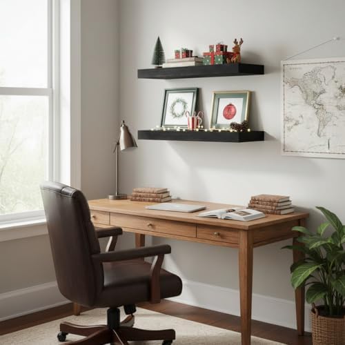 Vivelove 12" Deep Floating Shelves 24x12” Set of 2 - Image 2