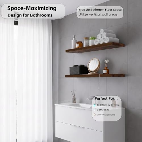 Lufia Floating Wall Shelves, MDF - Image 6